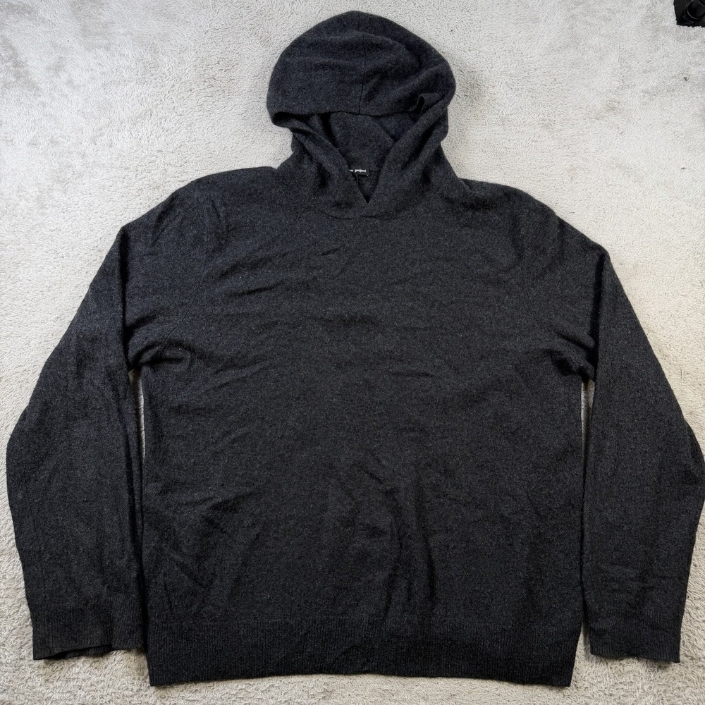 The Cashmere Project Hoodie Womens XL Grey 100% Soft Lightweight Pullover